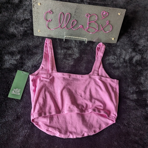 NWT Wild Fable Light Pink/ Purple Corset Style Crop Top XXS, XL - Picture 3 of 4